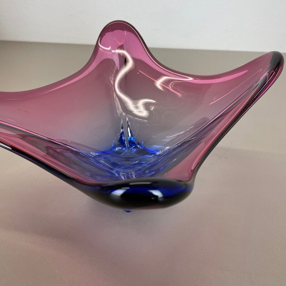 Image 1 of Centre de table vintage en verre floral par Fratelli Toso, Italie, années 1970