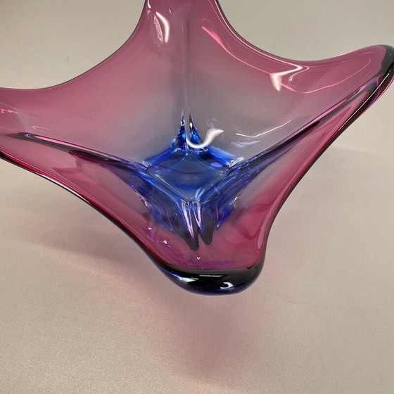 Image 1 of Centre de table vintage en verre floral par Fratelli Toso, Italie, années 1970
