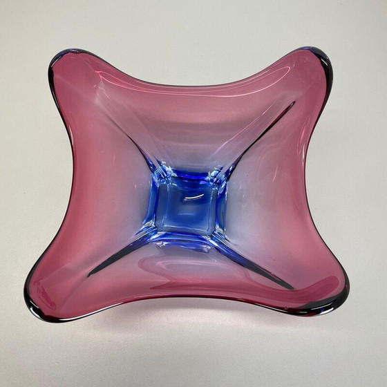 Image 1 of Centre de table vintage en verre floral par Fratelli Toso, Italie, années 1970