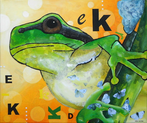 Peinture audacieuse d'une grenouille - Erica Muizer