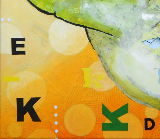 Image 1 of Peinture audacieuse d'une grenouille - Erica Muizer