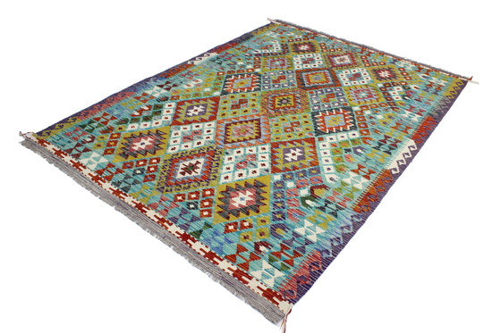 Image 1 of Original Old Style Kelim Afghan 247 X 178 Cm Top condition