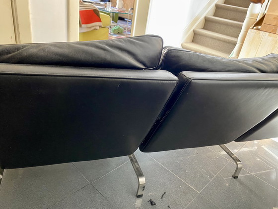 Image 1 of Reproduction Pk31-3 Canapé en cuir noir