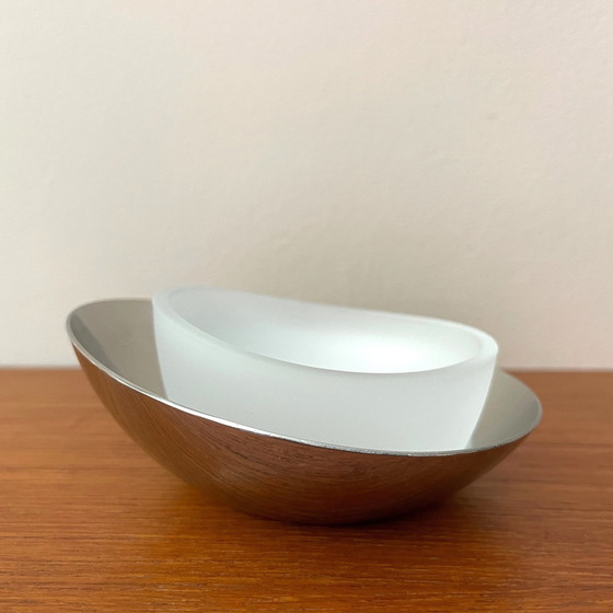 Image 1 of 2 Bougeoirs à cire Stelton Denmark Opal Chrome