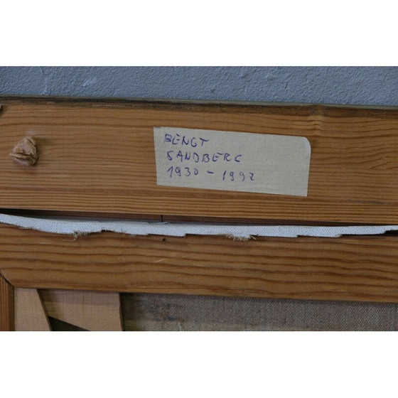 Image 1 of Lithographie vintage à l'huile de Bengt Sandberg, 1960