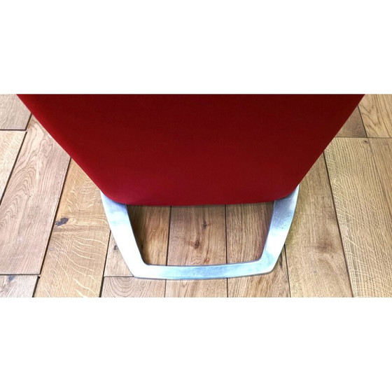 Image 1 of Fauteuil cabriolet Styl vintage en tissu rouge