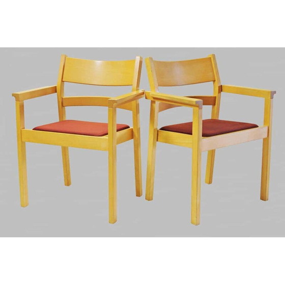 Image 1 of Ensemble de 6 fauteuils vintage en bois de hêtre par Hans J. Wegner, Danemark 1988