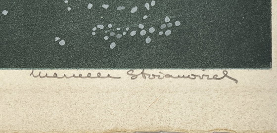 Image 1 of Marcelle Stoianovich, lithographie de l'année 1983 Approx. France, signée et tamponnée au verso