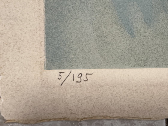 Image 1 of Marcelle Stoianovich, lithographie de l'année 1983 Approx. France, signée et tamponnée au verso