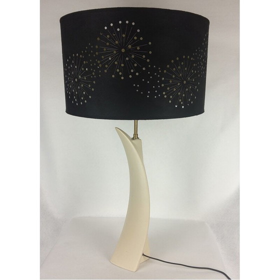 Image 1 of Lampe vintage "Concorde" en céramique blanche, 1960