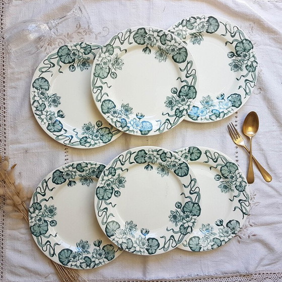 Image 1 of Set de 6 assiettes à dîner vintage