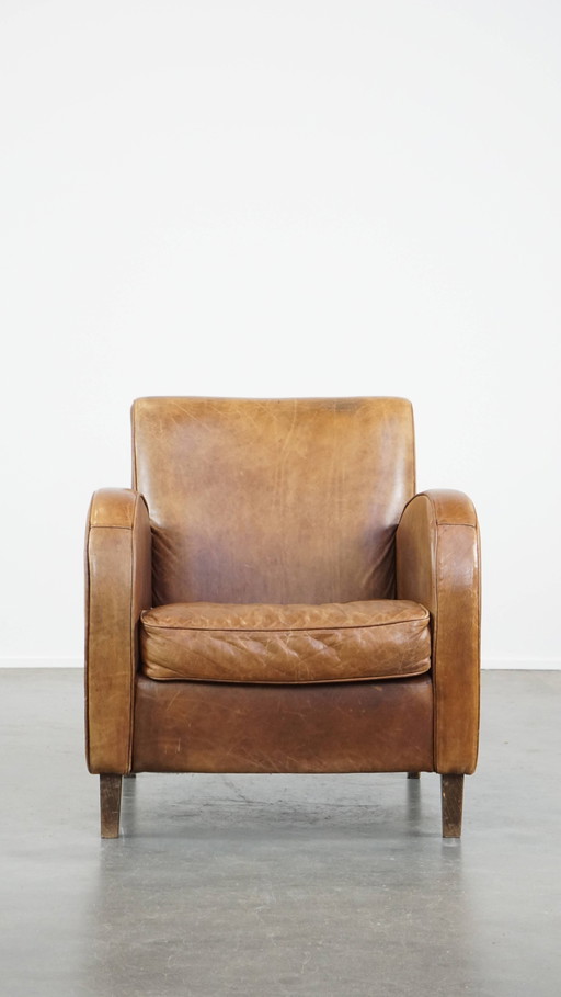 Fauteuil en cuir de bœuf