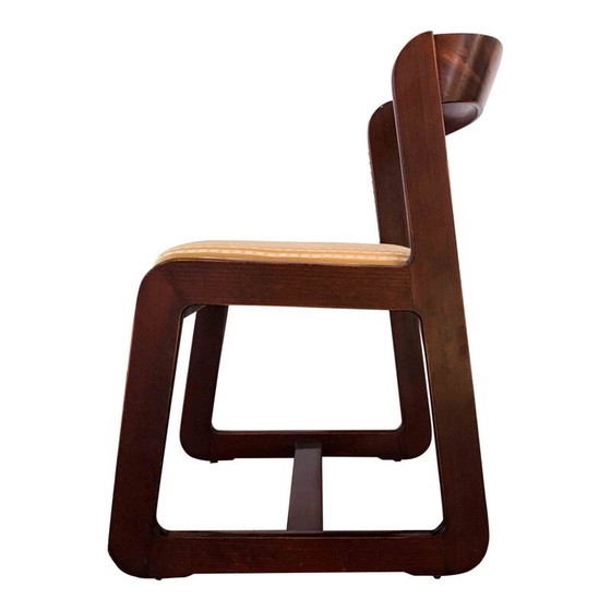 Image 1 of Ensemble de 6 chaises de salle à manger en hêtre vintage par Mario Sabot, italien, années 1970