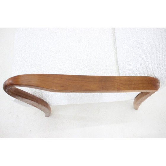 Image 1 of Fauteuil vintage en tissu bouclé blanc, Italie, années 1960