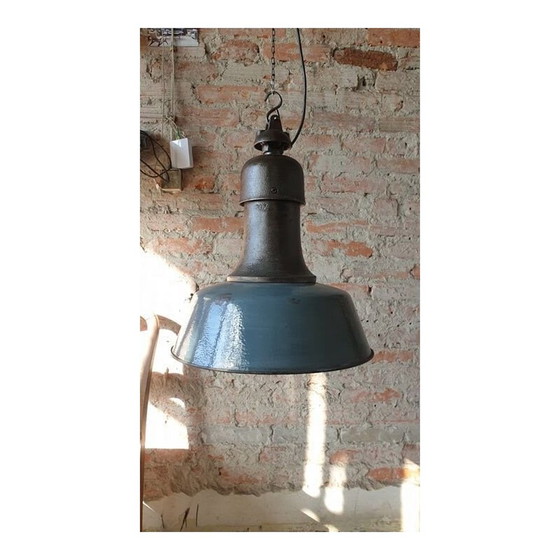 Image 1 of Lampe pendante Vintage Industrial OBz de Wilkasy A23, années 1950