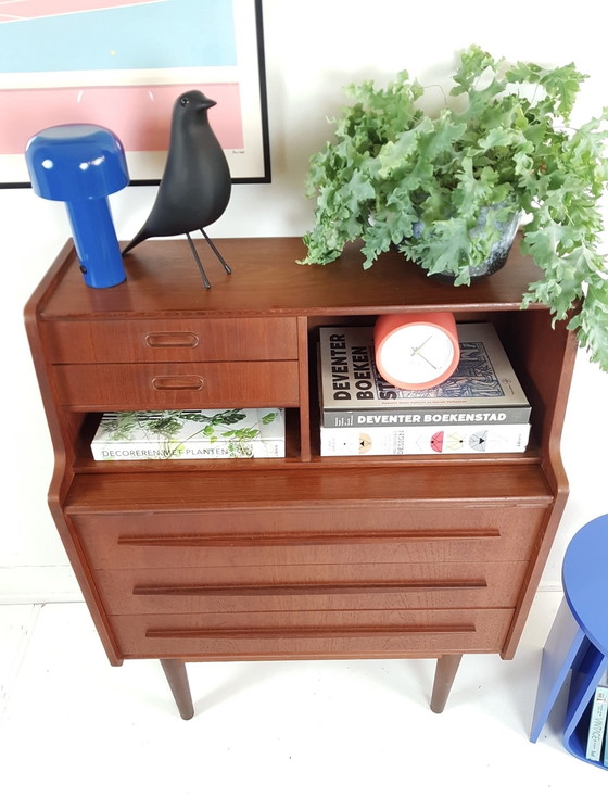 Image 1 of Vintage Danish Secretaire | Teak Cabinet Drawers