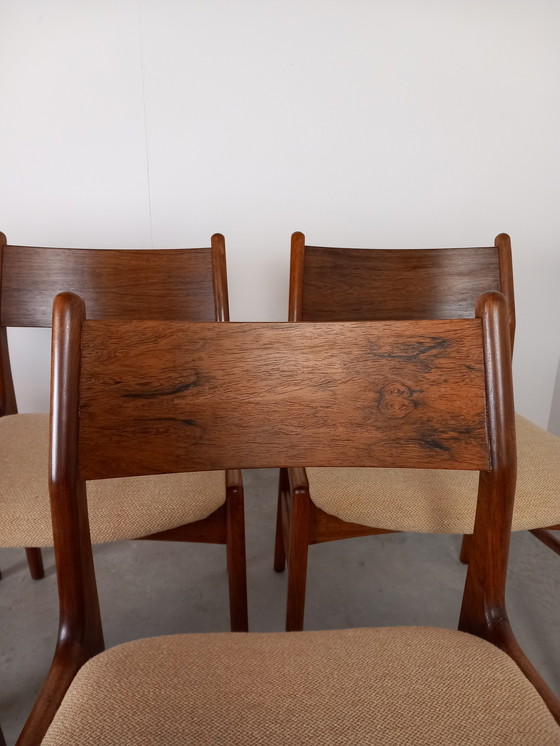 Image 1 of 6x Chaises de salle à manger en bois de rose Mid Century Danish Design