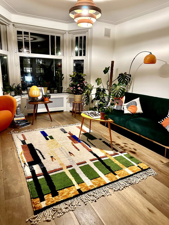 Image 1 of Tapis design abstrait marocain vintage Mid Century