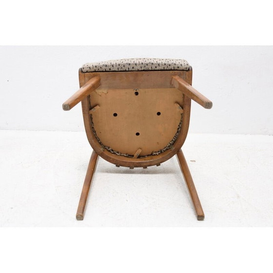 Image 1 of Ensemble de 4 chaises de salle à manger en hêtre du milieu du siècle, Tchécoslovaquie années 1960
