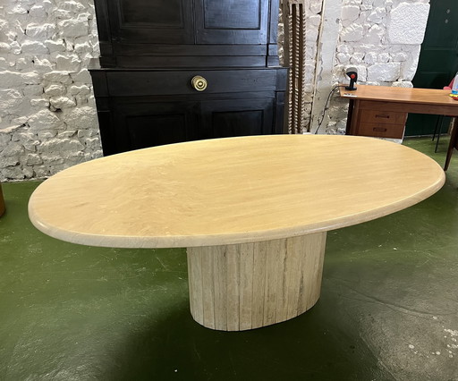 Table De Salle À Manger En Travertin