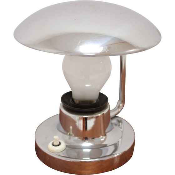 Image 1 of Lampe de table vintage Bauhaus en laiton, Tchécoslovaquie 1930