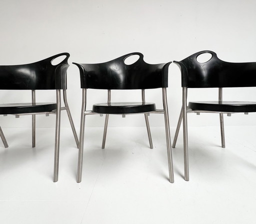 Ensemble de 4 chaises Cobra par Rob Eckhardt, 1990's