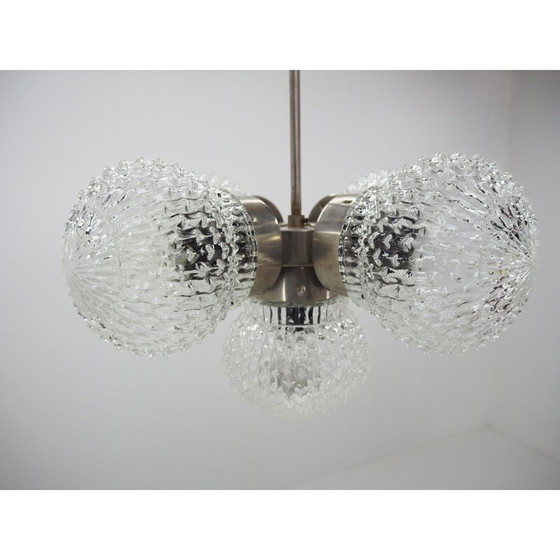 Image 1 of Lustre en verre vintage de Kamenicky Senov, Tchécoslovaquie 1970