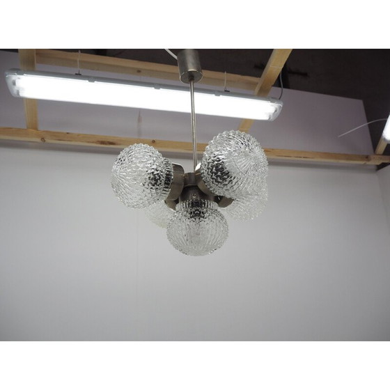 Image 1 of Lustre en verre vintage de Kamenicky Senov, Tchécoslovaquie 1970