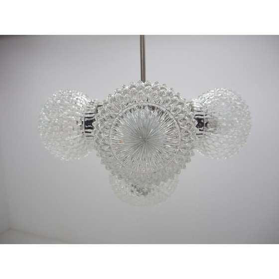 Image 1 of Lustre en verre vintage de Kamenicky Senov, Tchécoslovaquie 1970