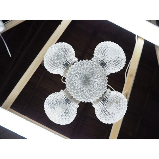 Image 1 of Lustre en verre vintage de Kamenicky Senov, Tchécoslovaquie 1970