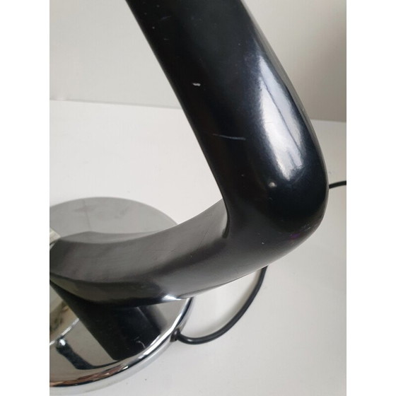 Image 1 of Lampe de table vintage noire et chromée par Fase, 1960