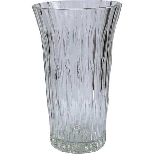 Vase en verre vintage par Jiří Řepásek pour Sklo Union Poděbrady, Tchécoslovaquie 1960