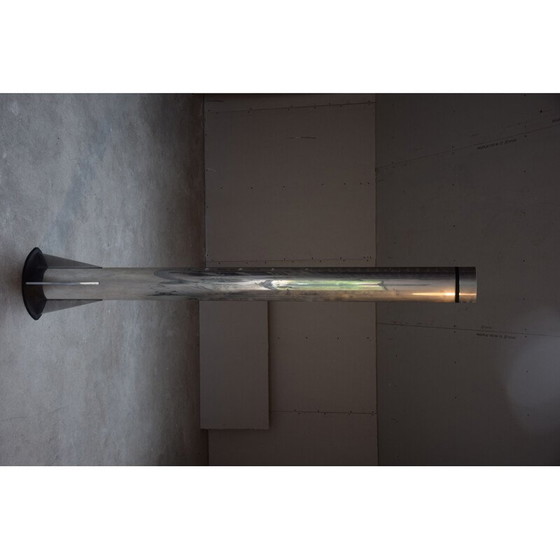 Image 1 of Lampadaire vintage en tôle d'acier époxy noir par Yonel Lebovici, 1981