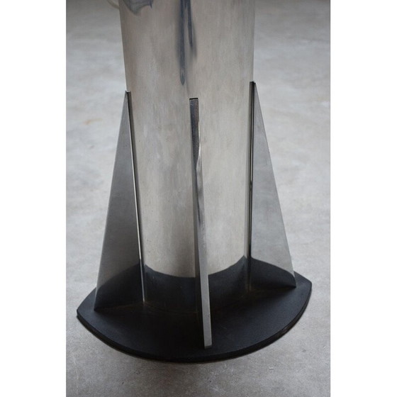 Image 1 of Lampadaire vintage en tôle d'acier époxy noir par Yonel Lebovici, 1981