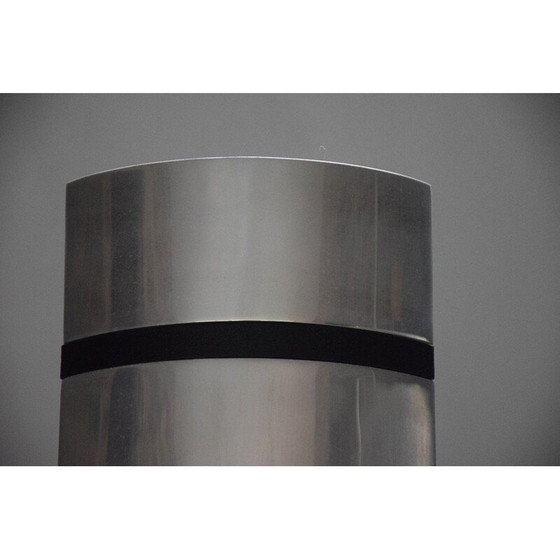 Image 1 of Lampadaire vintage en tôle d'acier époxy noir par Yonel Lebovici, 1981