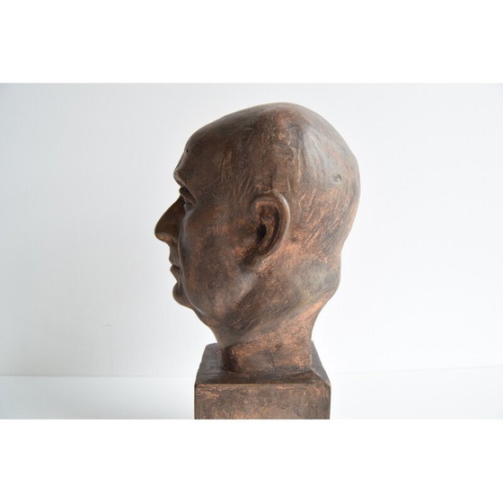 Image 1 of Buste vintage en céramique de Jan Masaryk, années 1950