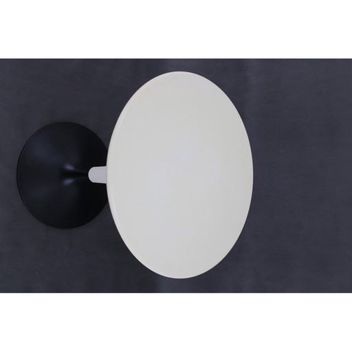Table vintage en blanc crème et noir par Philippe Starck, Italie 1990