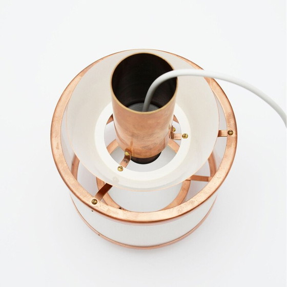 Image 1 of Lampe suspendue vintage en cuivre, Danemark 1970