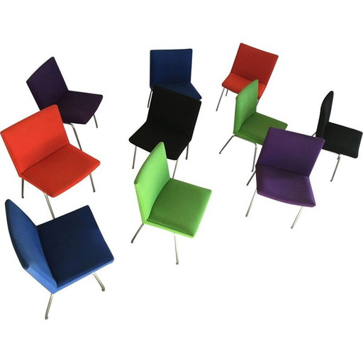 Vintage Hans Ensemble de 10 chaises d'aéroport par J. Wegner pour A.P. Stolen Inc