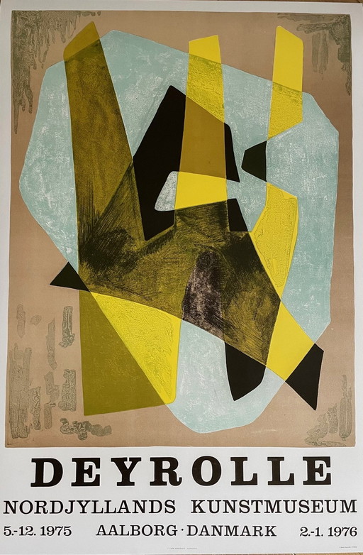 Jean Deyrolle After (1911-1967), affiche d'exposition du Nordjyllands Kunstmuseum, imprimée au Danemark