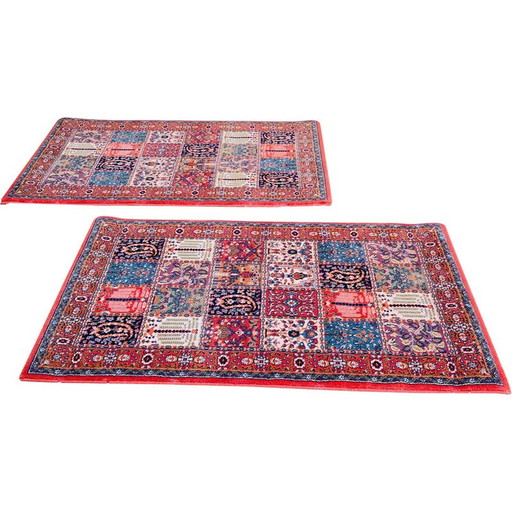 Paire de tapis vintage en pure laine, 1990
