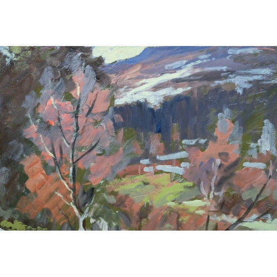 Image 1 of Huile sur panneau de Nils Marcus, Suède 1950