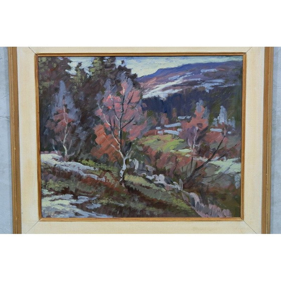 Image 1 of Huile sur panneau de Nils Marcus, Suède 1950