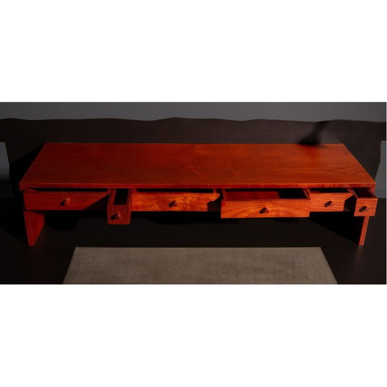 Image 1 of Bureau vintage en bois et acier chromé par Entremanos Andrés Nagel, 1988