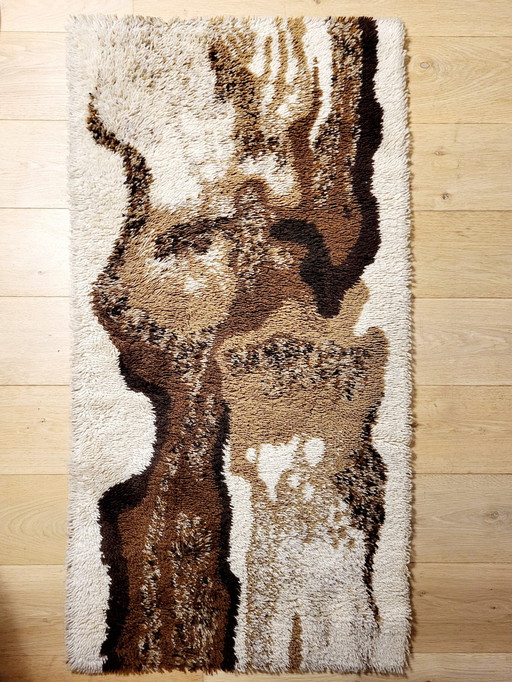 Tapis vintage, Desso, Taille 70 X 140 cm, Design 1970s