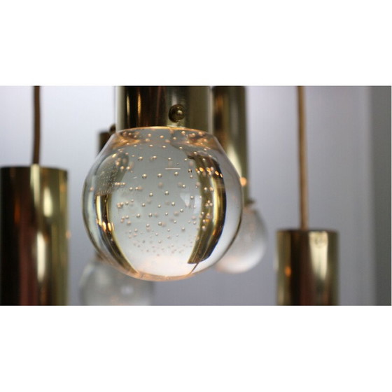 Image 1 of Lampe bulle vintage en laiton par Gino Sarfatti pour Arteluce, Italie 1950