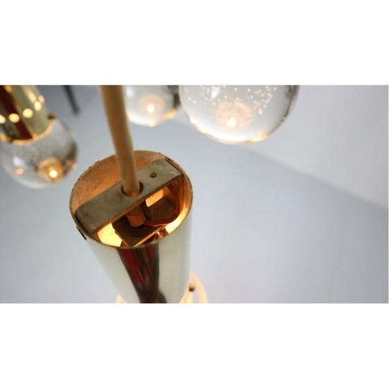 Image 1 of Lampe bulle vintage en laiton par Gino Sarfatti pour Arteluce, Italie 1950