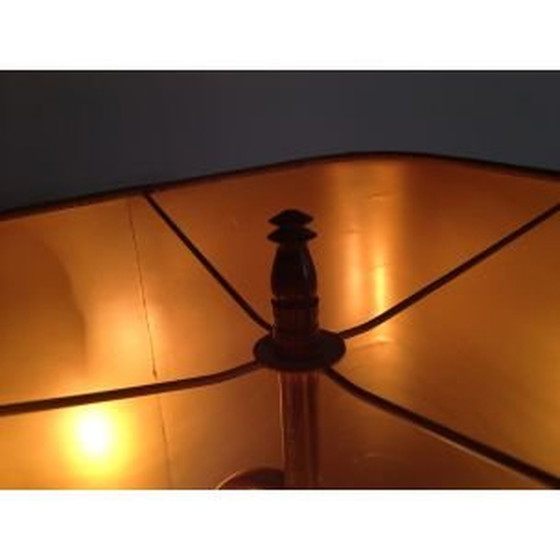 Image 1 of Lampe vintage en laque rouge et or, France 1960