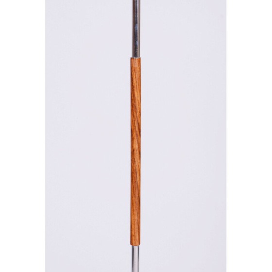 Image 1 of Lampadaire vintage en palissandre et acier chromé, Tchécoslovaquie 1960