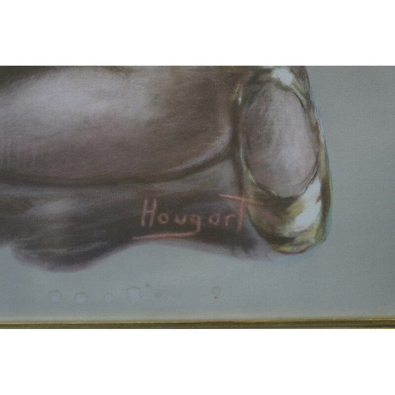 Image 1 of Aquarelle et pastel sur papier de Knud Hougart, années 1930